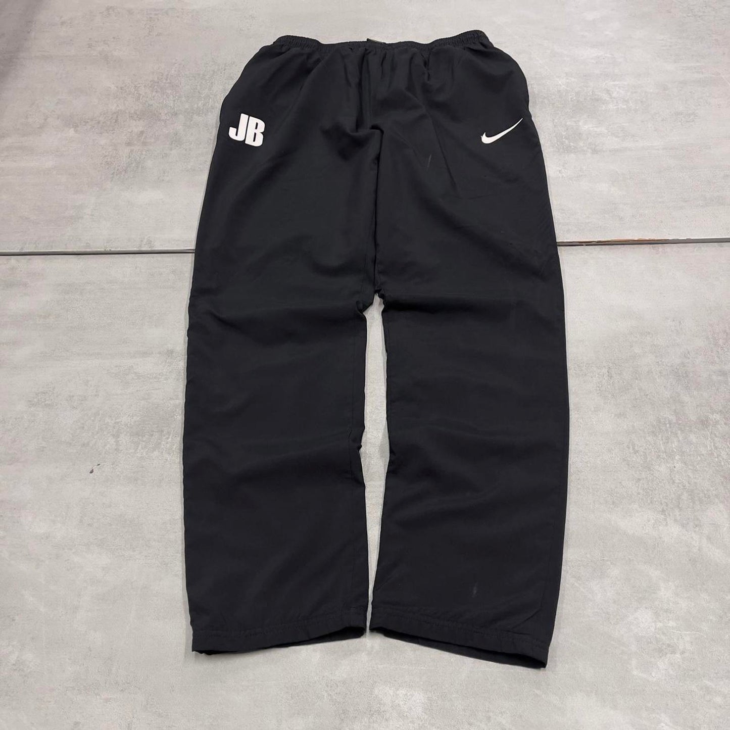 Black Nike trackies Large loose y2k floaty leg joggers embroidered Swoosh logo