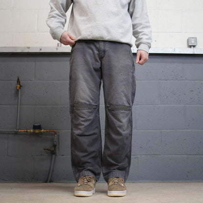 Vintage Carhartt cargo pants grey Loose relaxed fit canvasy skate style workwear cargo pants