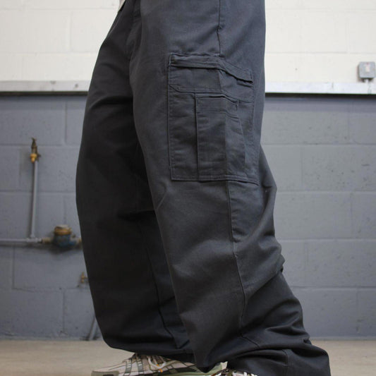 Baggy Dickies cargo trousers W42L32 grey chino style skater cargo pants