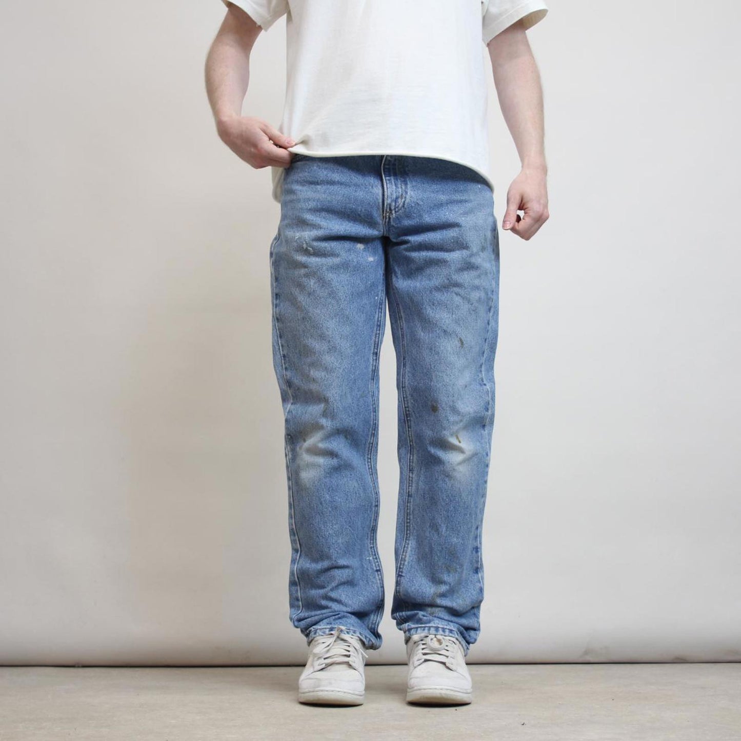 Mens vintage Carhartt jeans W32 L32 Blue Carhartt 5 pocket jeans patch logo