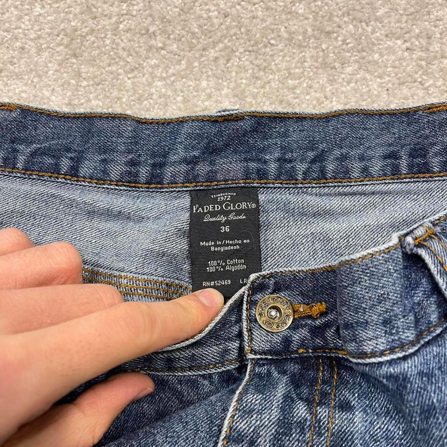 Y2k baggy denim carpenter shorts skater style blue Loose Faded Glory summer festival jorts