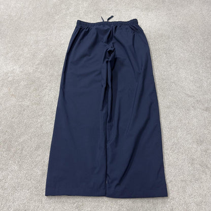 Y2K Nike baggy tracksuit bottoms navy wide leg XL Loose leg mesh lined drawstring casual track pants