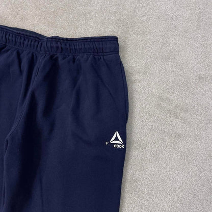 Navy Reebok joggers Large y2k style sportswear track pants print logo