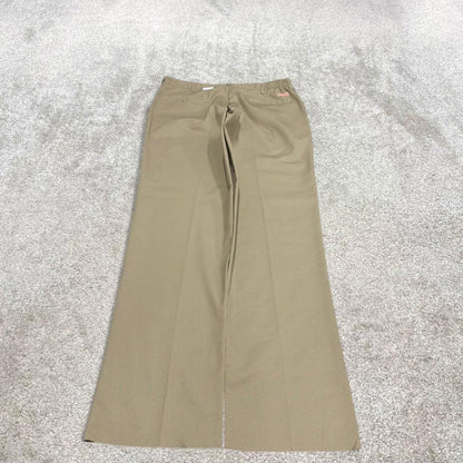 Y2k baggy work pants loose beige Chino style skater trousers Red Kap workwear patch logo