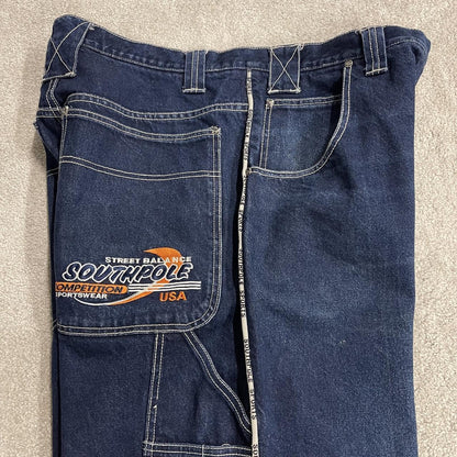 Southpole extra baggy carpenter jeans y2k W40L33 navy blue