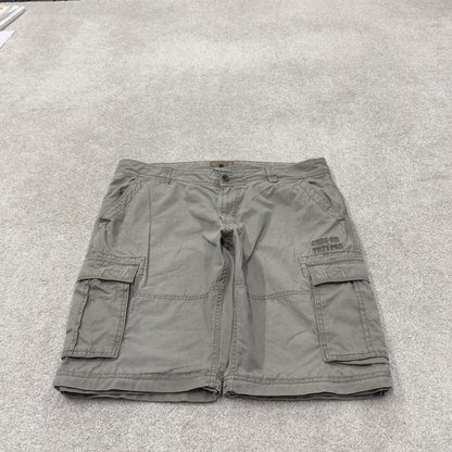 Y2K cargo shorts loose grey Loose leg utility shorts summer festival
