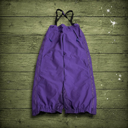 Patagonia ski pants salopettes size 10 women's y2k purple snow technical trousers skiing