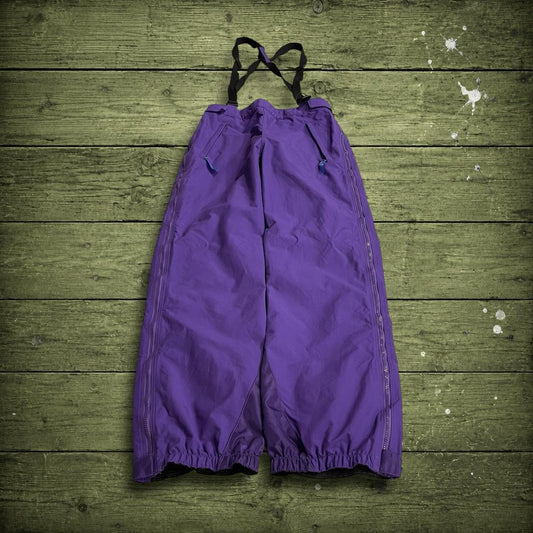 Patagonia ski pants salopettes size 10 women's y2k purple snow technical trousers skiing