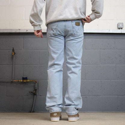 Vintage Y2K Wrangler jeans light wash blue Straight leg 00s style pants cowboy style