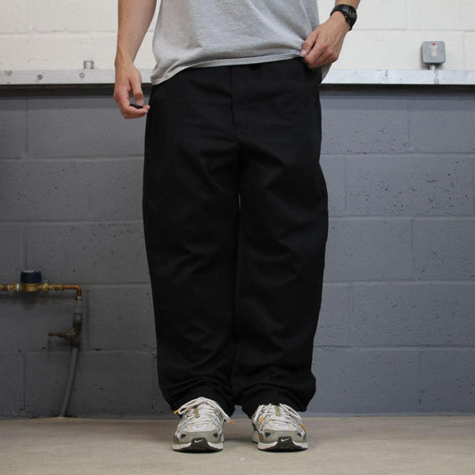 Dickies chino work pants black Loose leg twill chunk style skate trousers