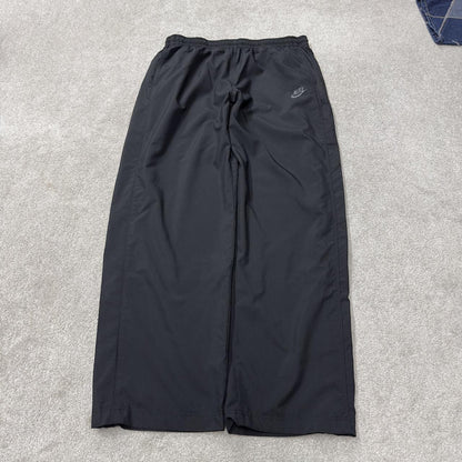Y2K Nike baggy tracksuit bottoms black wide leg XXL lined casual swoosh logo track pants