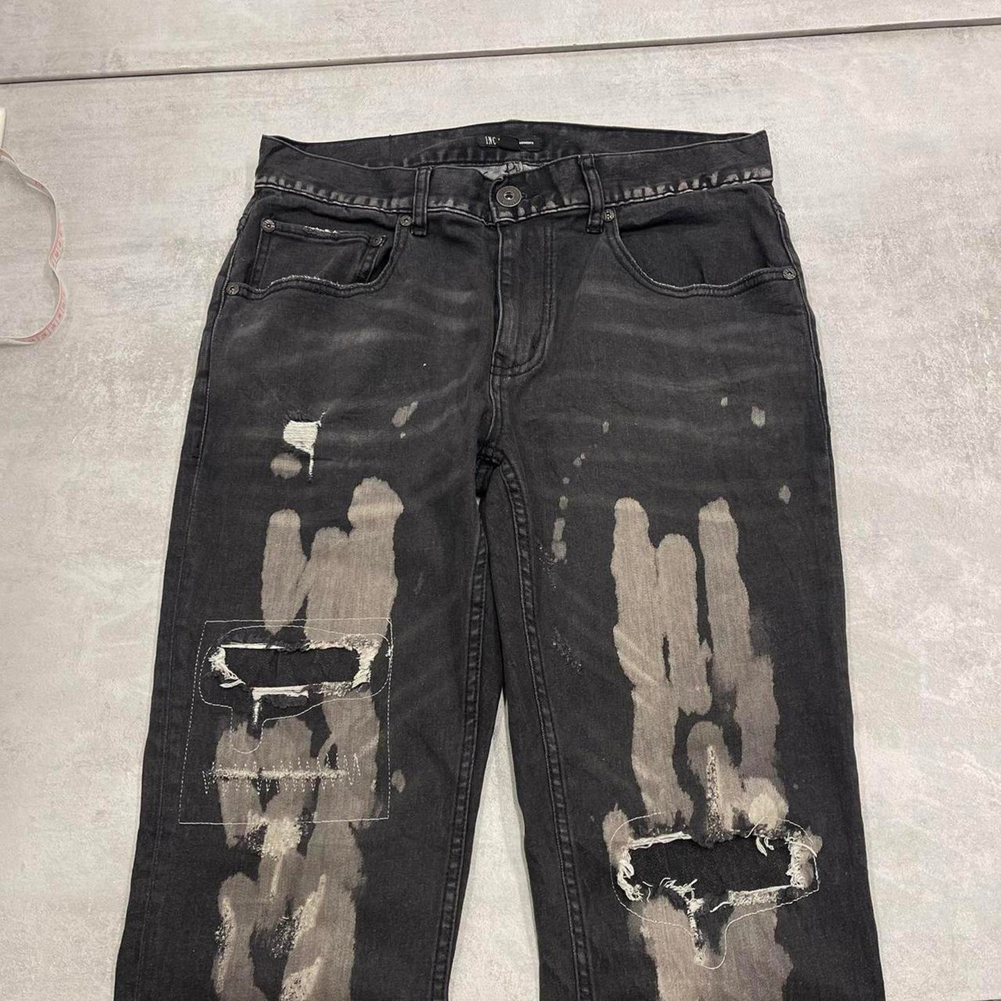 Black International Concepts jeans W32L32 skinny stretch hip hop Y2K jeans