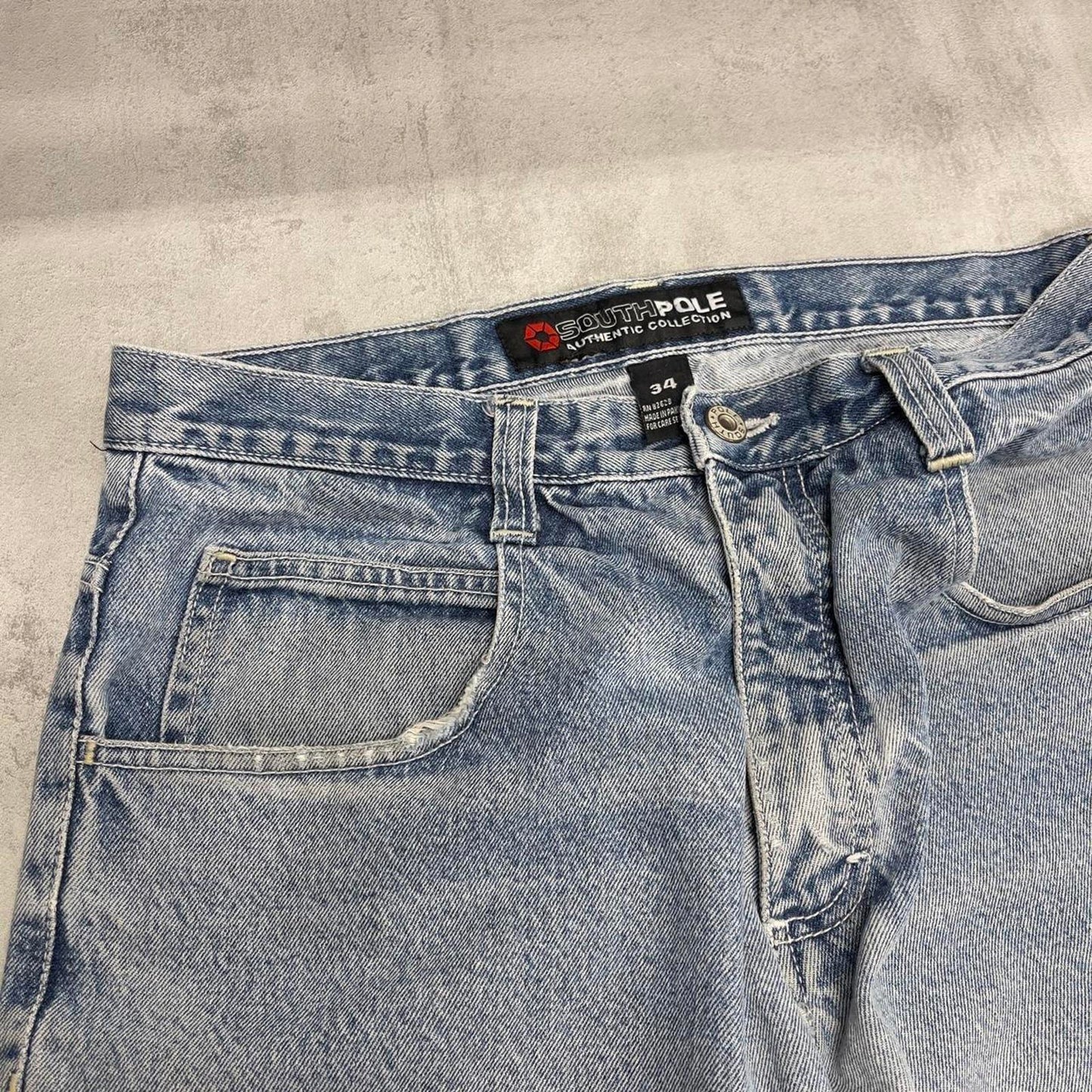 Mens vintage baggy Southpole jeans W34 L31