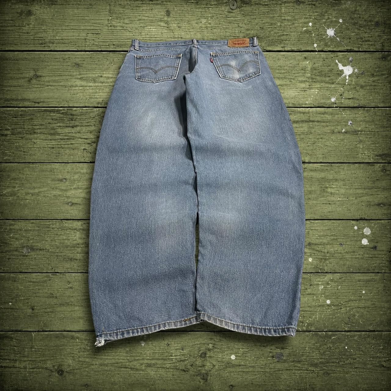 Levi's 560 baggy comfort fit jeans y2k blue Loose wide leg denim pants red tab logo