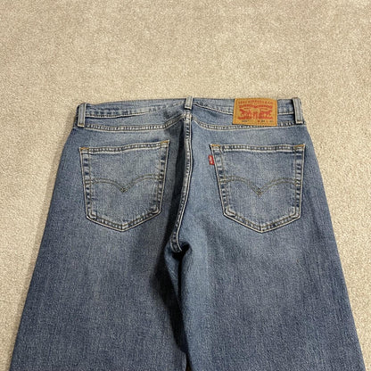 Levi’s 505 jeans Y2K W34L30 blue Levi’s straight leg surf style pants, red tab logo