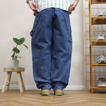 Vintage Wrangler baggy carpenter jeans y2k Loose fit denim utility workwear skate trousers