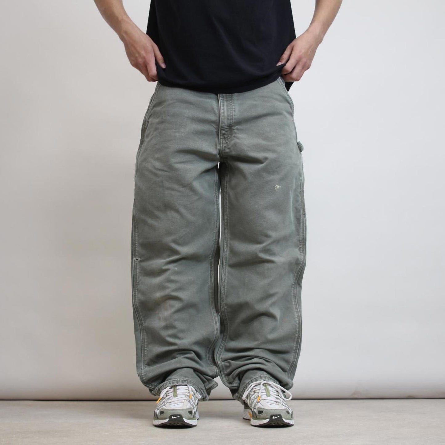 Baggy Carhartt carpenter jeans W36 L35 wide leg flannel lined 90s style skater cargos