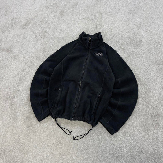 Black North Face technical zip up fleece Small women's TNF y2k style autumn