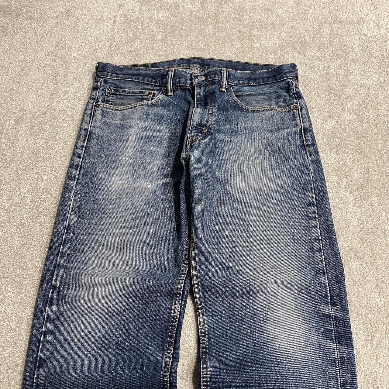 Y2K Levi’s 505 jeans W36L30 blue 100% cotton straight fit 5 pocket belt loops red tab logo