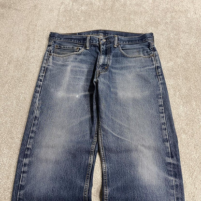 Y2K Levi’s 505 jeans W36L30 blue 100% cotton straight fit 5 pocket belt loops red tab logo
