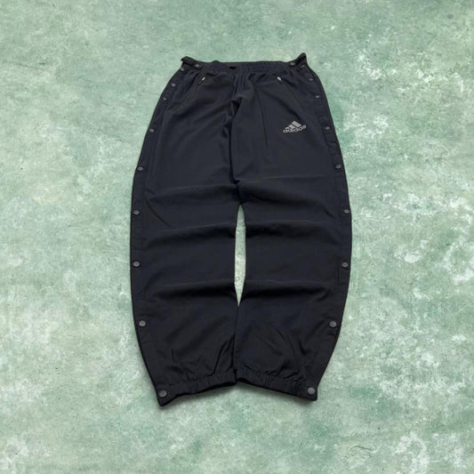 Y2k Adidas Running tracksuit bottoms black