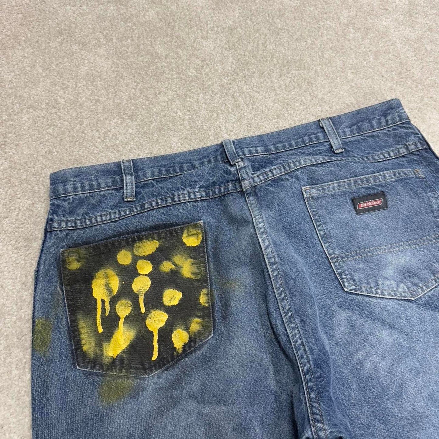 Vintage Dickies jeans loose y2k W38L27 blue denim 90s skater style 5 pocket pants