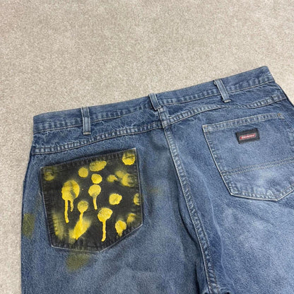 Vintage Dickies jeans loose y2k W38L27 blue denim 90s skater style 5 pocket pants