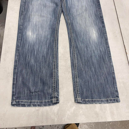 Blue Southpole jeans W38 L32 loose 90s style skater jeans tab logos
