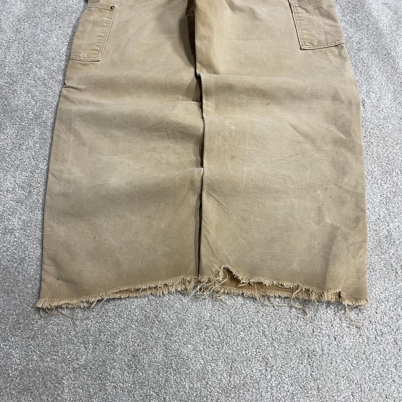 Carhartt canvas dungarees y2k tan overalls Loose festival / skate wear bib & brace utility workwear