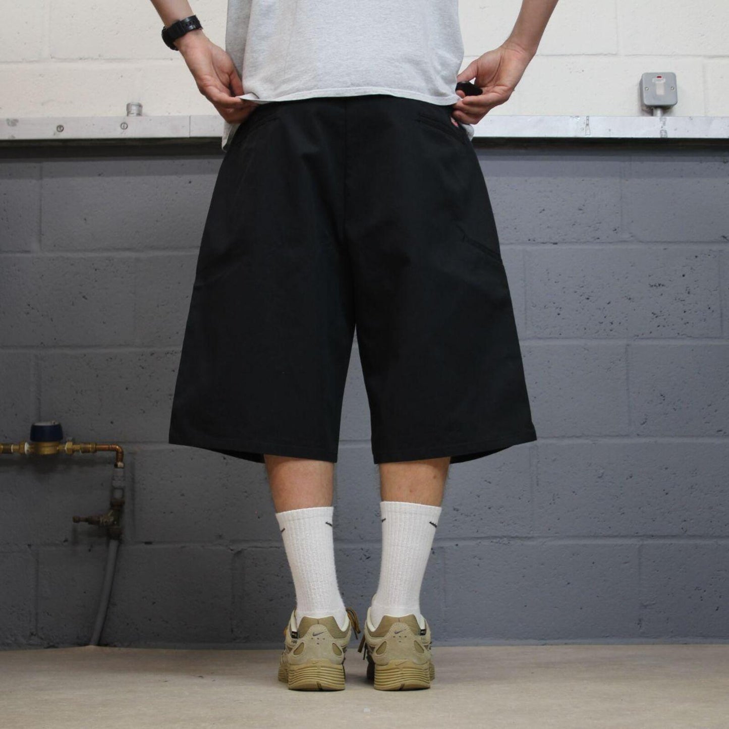Dickies baggy chino shorts carpenter black Chino style skater shorts long wide leg festival