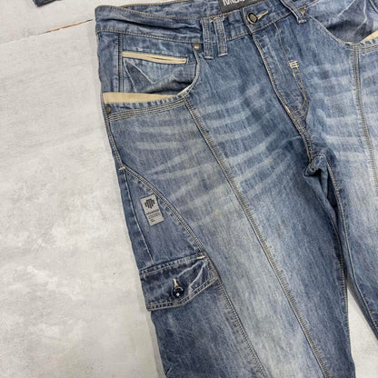 Blue Mish Mash Cargo jorts W38