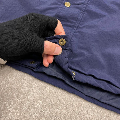 Vintage y2k Champion technical windbreaker jacket navy Colour panels embroidered logos Notre Dame