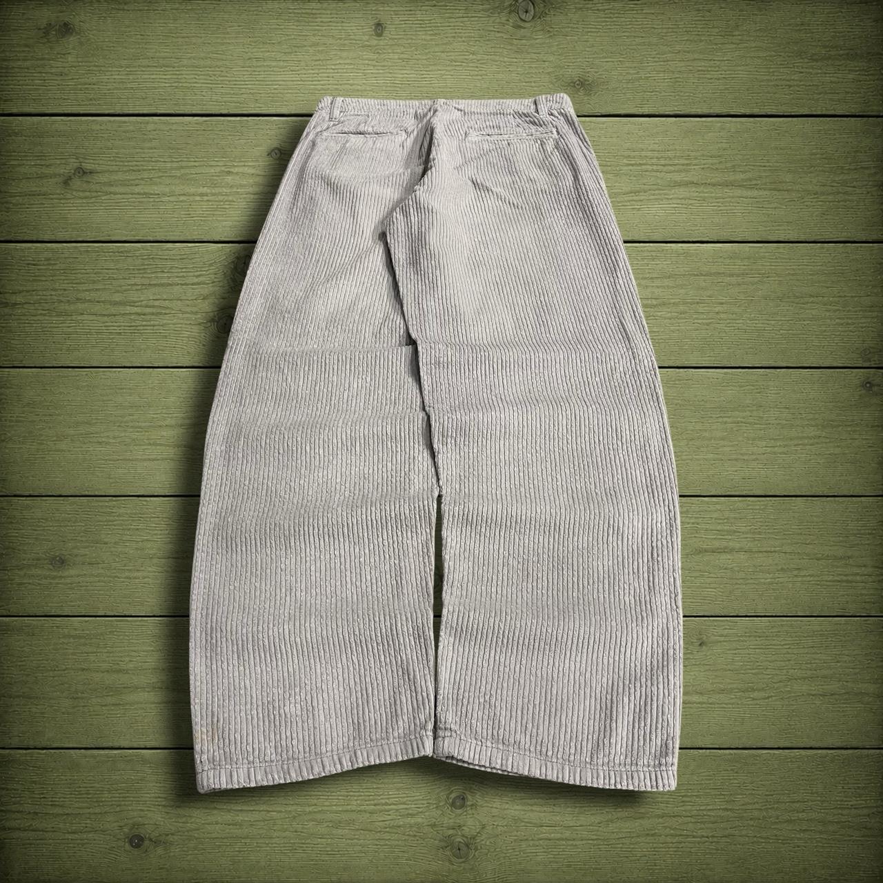 Wide wale corduroy pants loose grey Asos chunky jumbo cord trousers 100% cotton