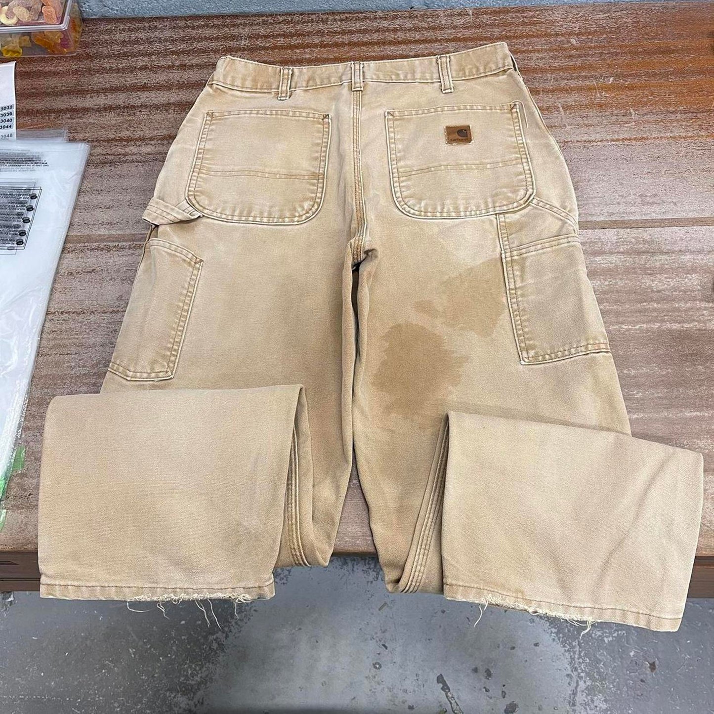 Baggy Carhartt carpenter jeans W32L32 90s style thick canvas wide leg