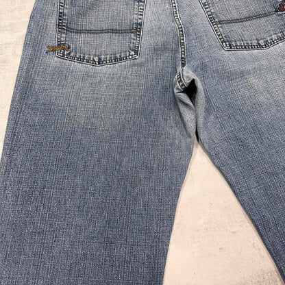 Blue baggy Quiksilver jeans W38L32 loose denim 90s style skater jeans
