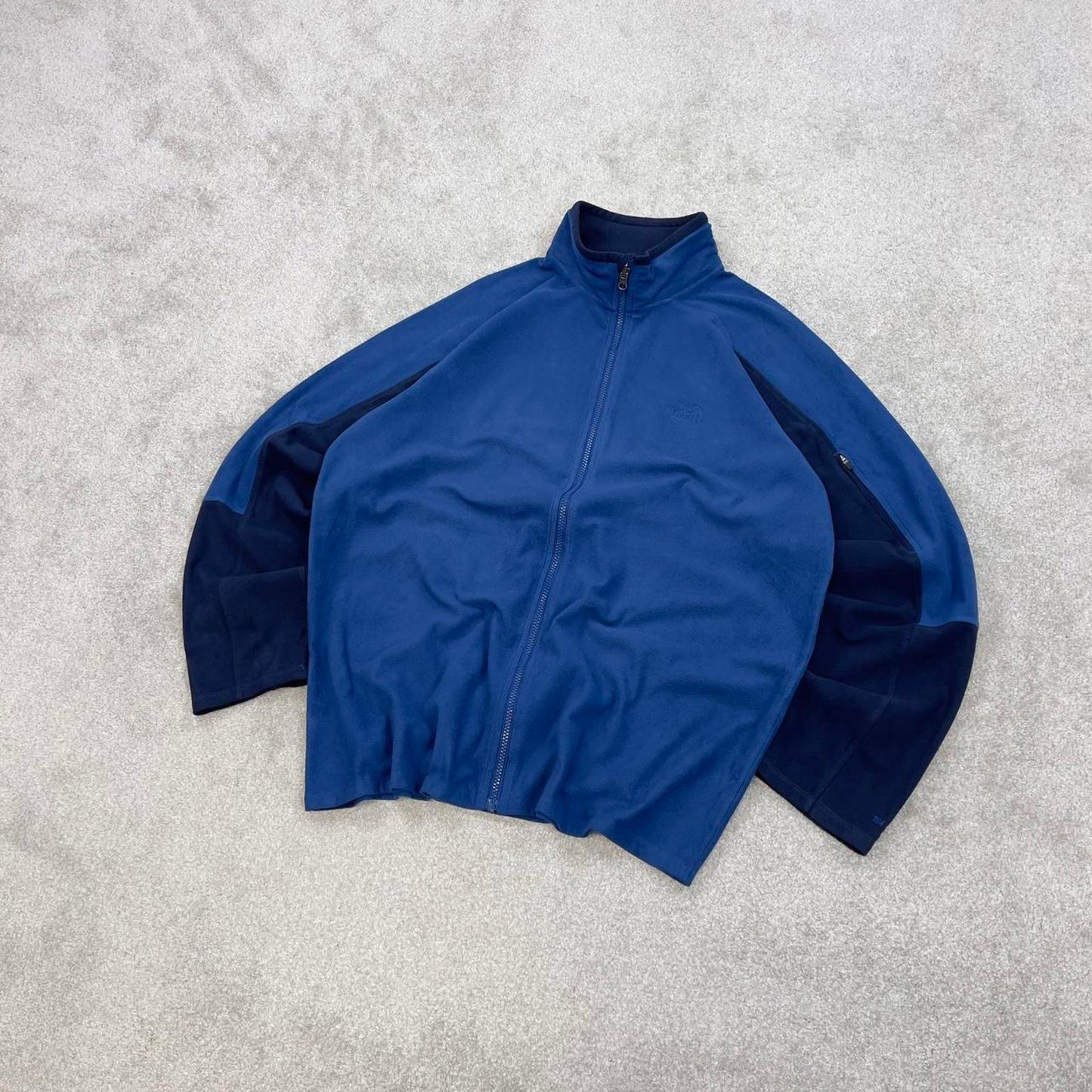 North Face technical fleece XL Blue men’s full zip up TNF Autumn y2k 00s style paneled outdoors