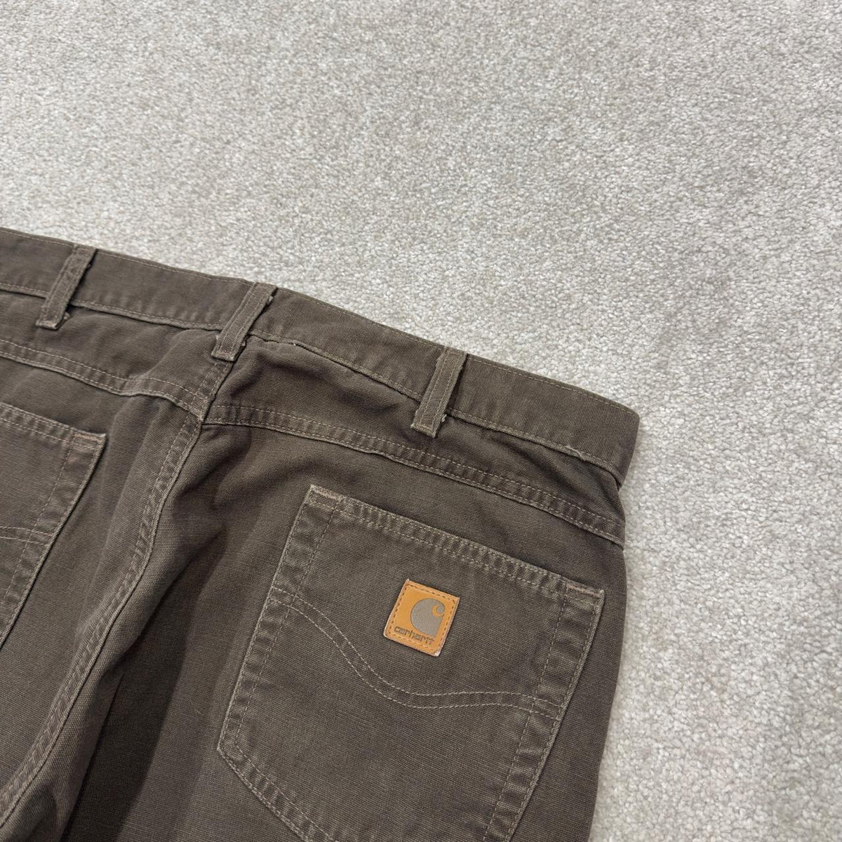 Baggy Carhartt carpenter pants y2k brown Loose fit skater 2000s style workwear cargo pants