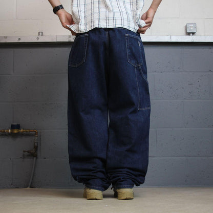 Baggy denim carpenter jeans y2k W44L35 blue Tyndale FR loose skater cargos, fire resistant