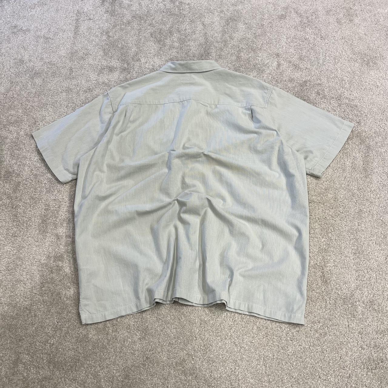 Y2KColumbia technical shirt short sleeve light blue Surf style button down summer shirt