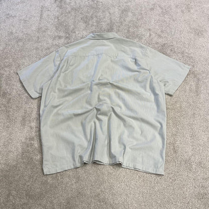 Y2KColumbia technical shirt short sleeve light blue Surf style button down summer shirt