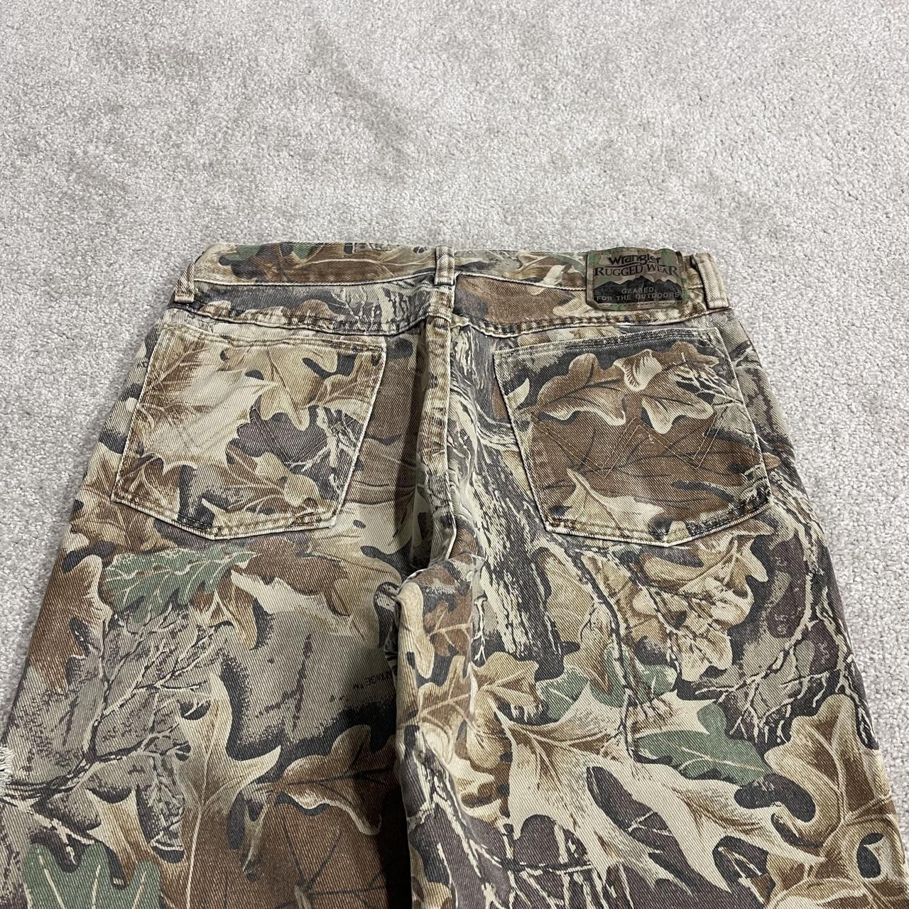Wrangler camo jeans Y2K khaki Straight leg advantage Realtree forest camouflage pants