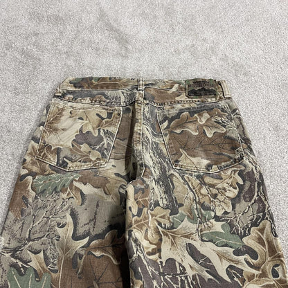 Wrangler camo jeans Y2K khaki Straight leg advantage Realtree forest camouflage pants