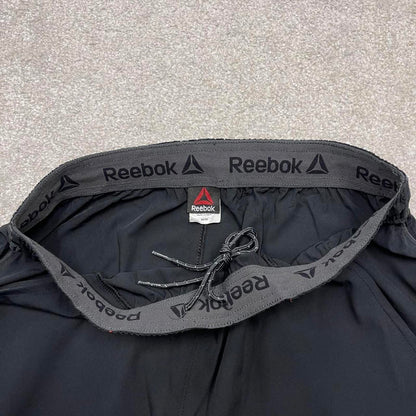 Y2k Reebok tracksuit bottoms Medium men's black joggers casual sports gym wear track pants