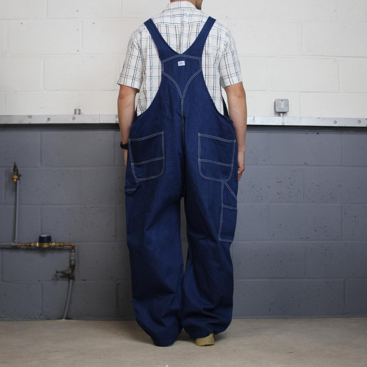 Vintage baggy denim Dungarees loose y2k blue Liberty workwear bib & brace overalls utility