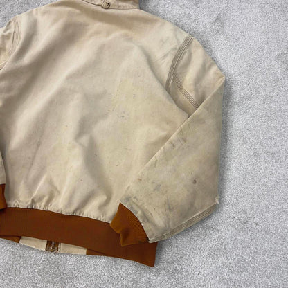 Vintage Carhartt hooded active jacket M canvas bomber