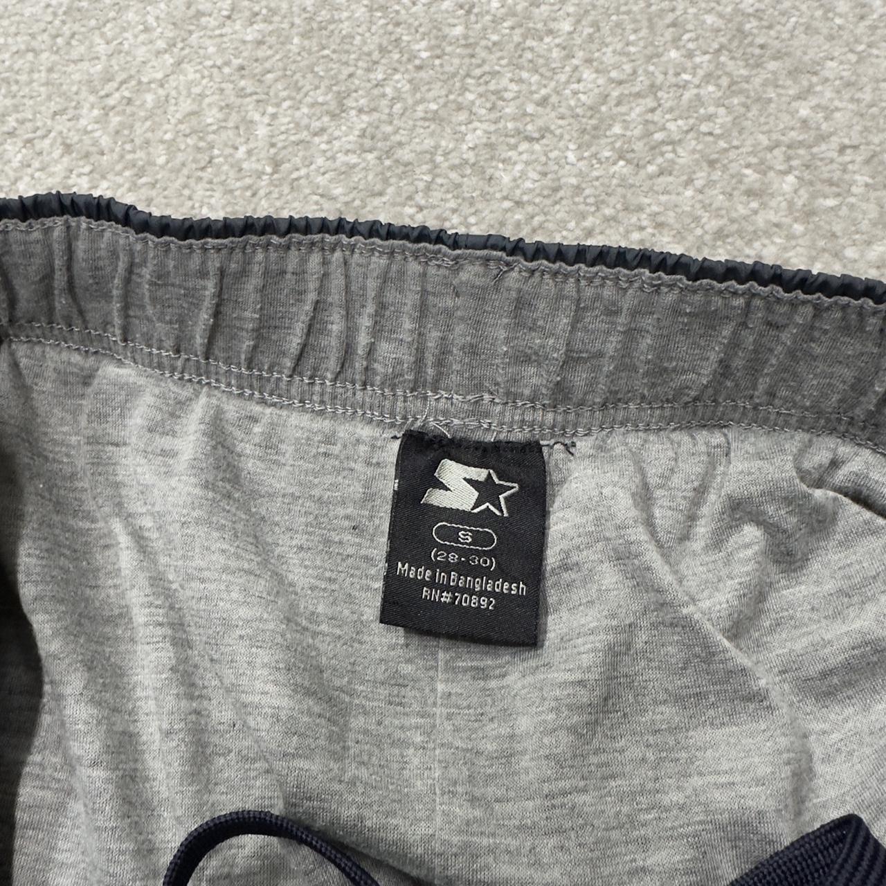 Y2K Starter tracksuit bottoms loose grey Small Loose leg lined casual track pants