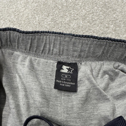 Y2K Starter tracksuit bottoms loose grey Small Loose leg lined casual track pants