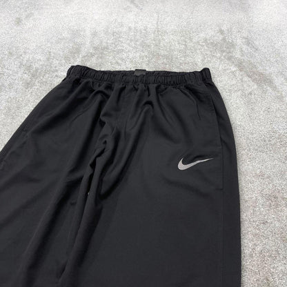 00s Nike tracksuit bottoms y2k XXL black joggers print Swoosh logo gym wear trackies
