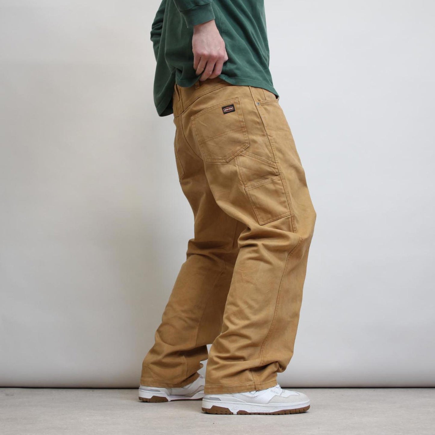 Jesse James carpenter jeans W38L32 sand brown loose canvas 90s workwear skate style cargo pants