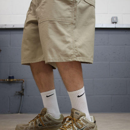 Wrangler baggy cargo shorts carpenter khaki Loose leg skater style summer jorts